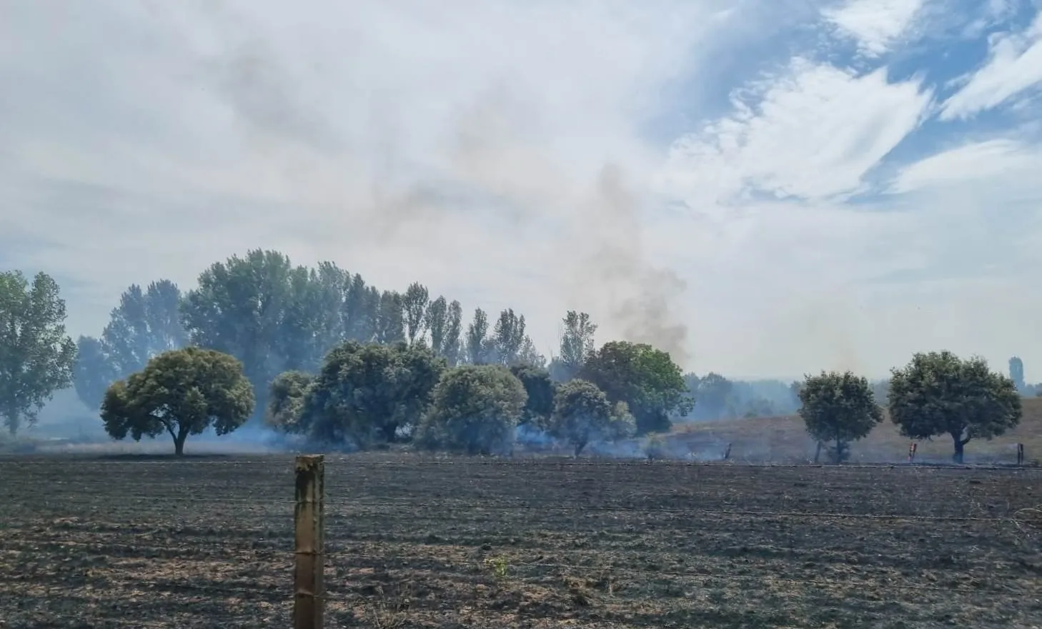 Foto 4 - Ampl&iacute;sima movilizaci&oacute;n de medios para acabar con un fuego en Castillejo de Mart&iacute;n Viejo