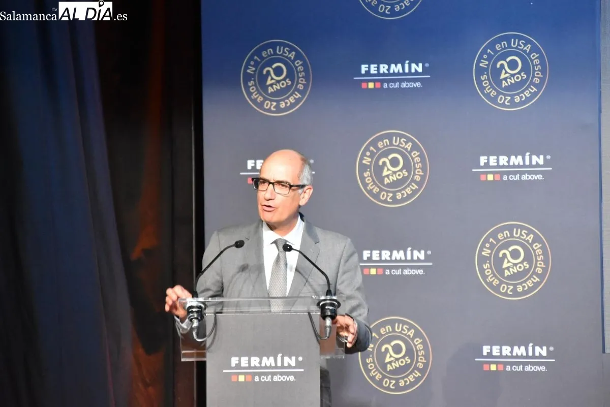 Acto de Embutidos Fermín en La Alberca, con motivo del 20 aniversario de sus exportaciones a Estados Unidos. Foto de Miguel A. González