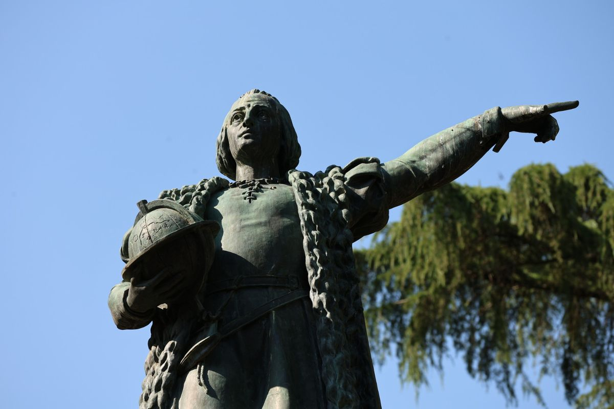 Estatua de Colón en Salamanca