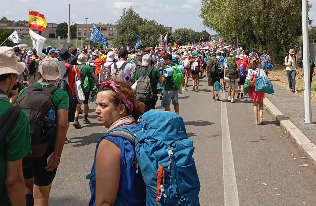 Foto 6 - Colof&oacute;n inolvidable del Jubileo de los J&oacute;venes para el grupo de la Di&oacute;cesis de Ciudad Rodrigo