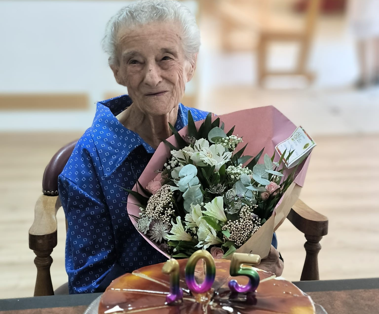 Ubalda cumple 105 años en una residencia de Salamanca