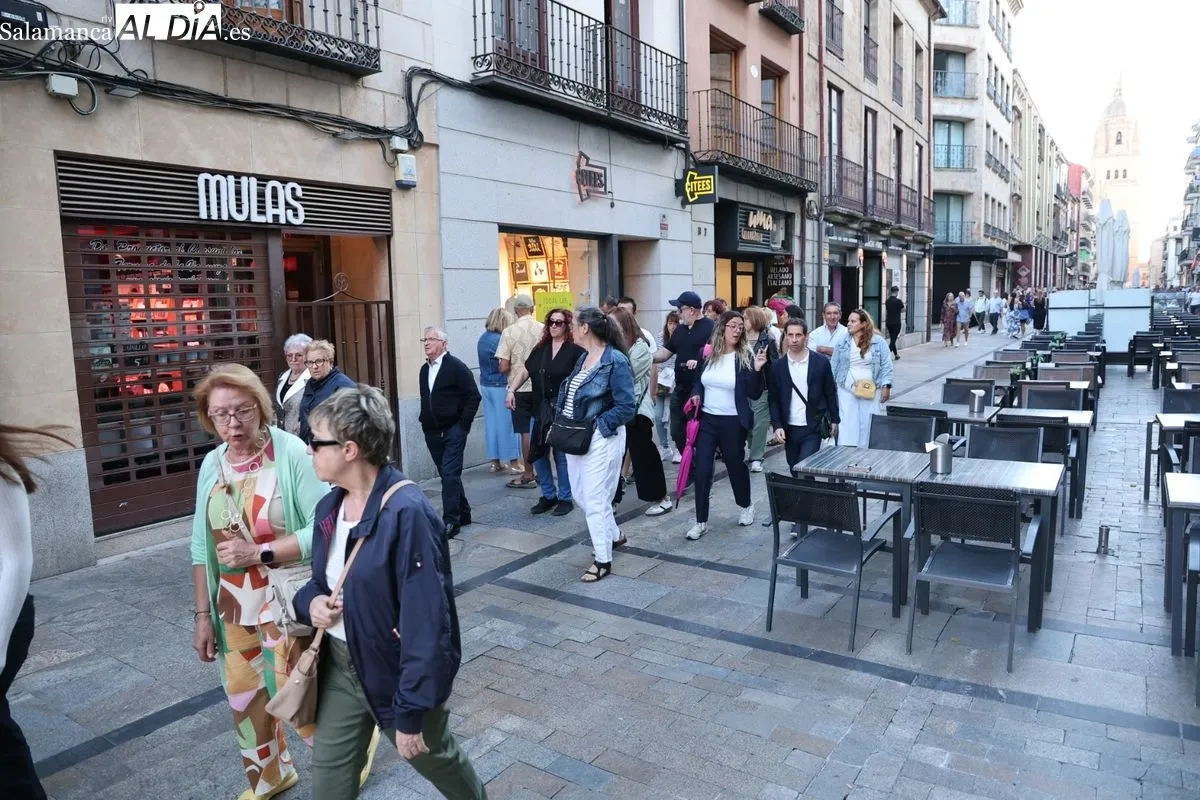 Ambiente en Salamanca en esta tarde de domingo, último día de agosto. Foto: David Sañudo