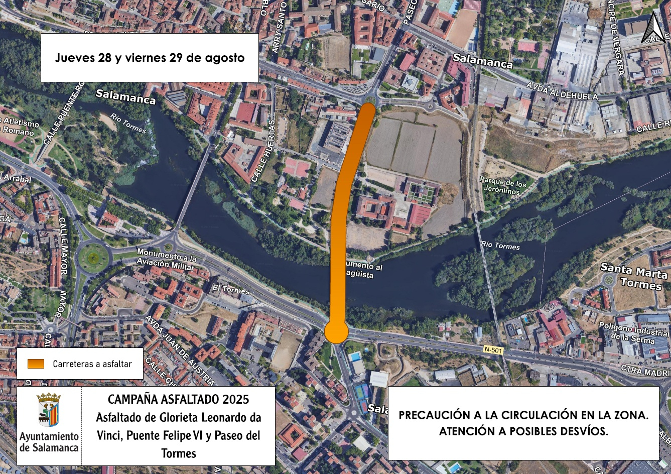 Cortes de tráfico en Salamanca