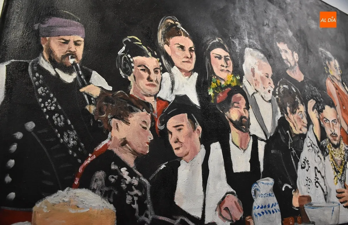 Foto 9 - La Casa de la Cultura acoge el cuadro &lsquo;La primera cena charra&rsquo; del proyecto Berrako