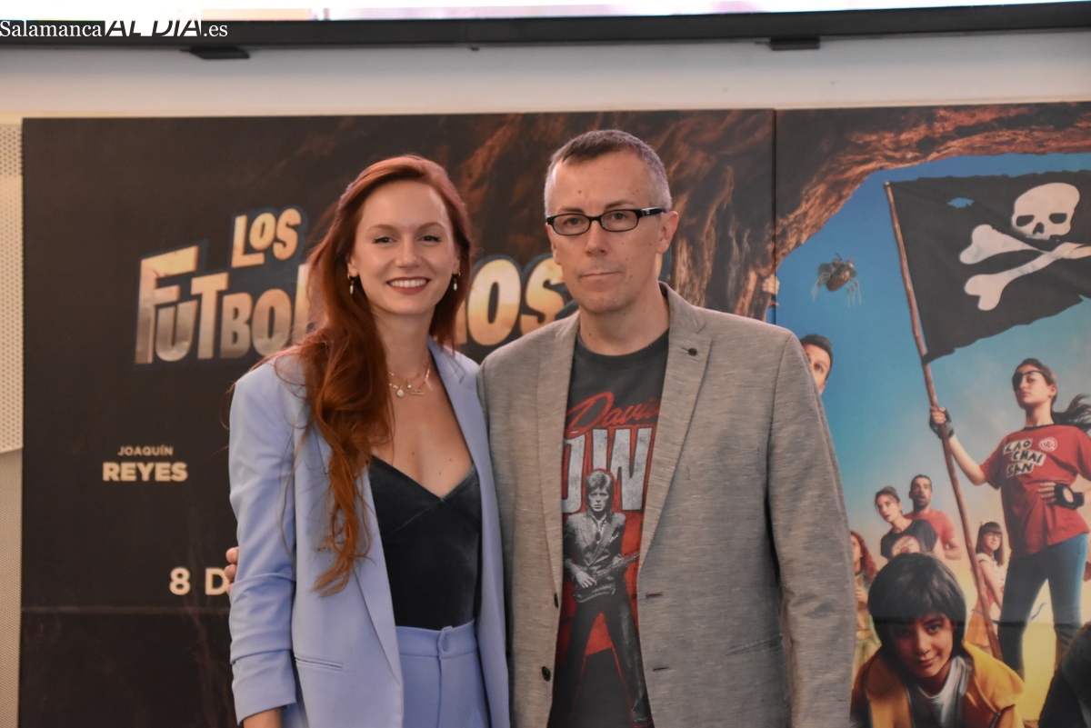 Lamata y la salmantina Alba Sánchez presentan Los Futbolísimos 2 en los cines Van Dyck del Centro Comercial El TORMES