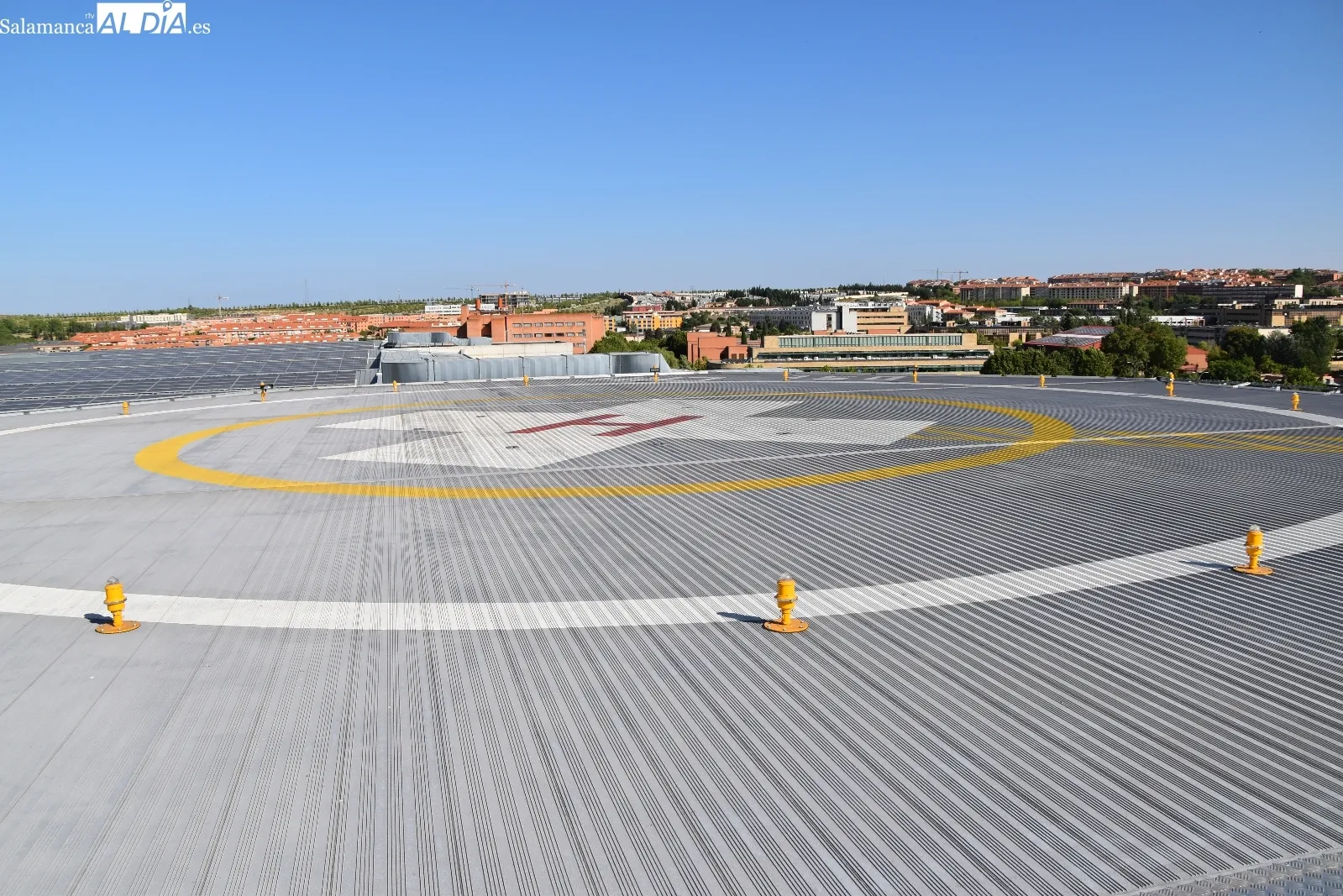 Rapidez y coordinación para salvar vidas: así es el protocolo del helipuerto que hay en el Hospital de Salamanca