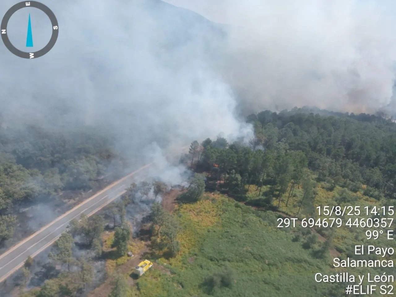 Foto 2 - El incendio de &Iacute;ndice 2 de Gravedad Potencial obliga a evacuar El Payo