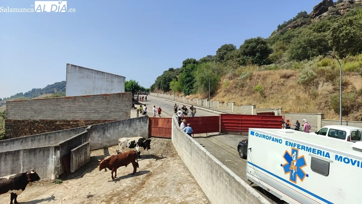 La emoción del encierro quedó para la segunda carrera de los del Charro de Llen / MARIBEL SÁNCHEZ