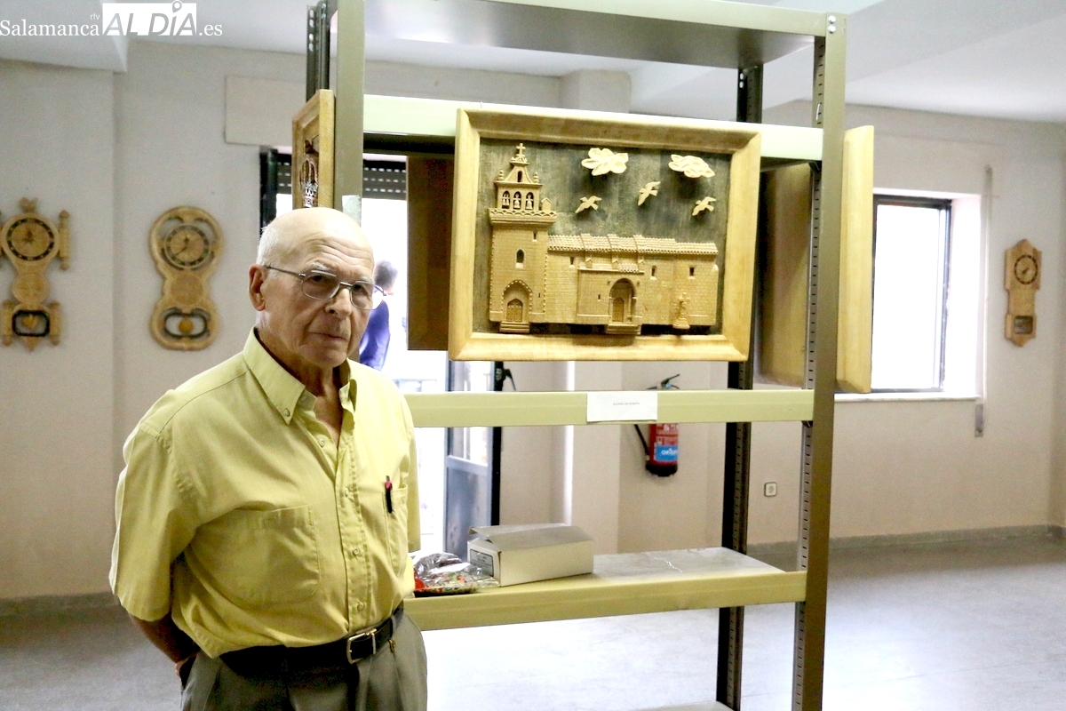 Exposición de Julián Vicente en Pereña: 47 tallas madera