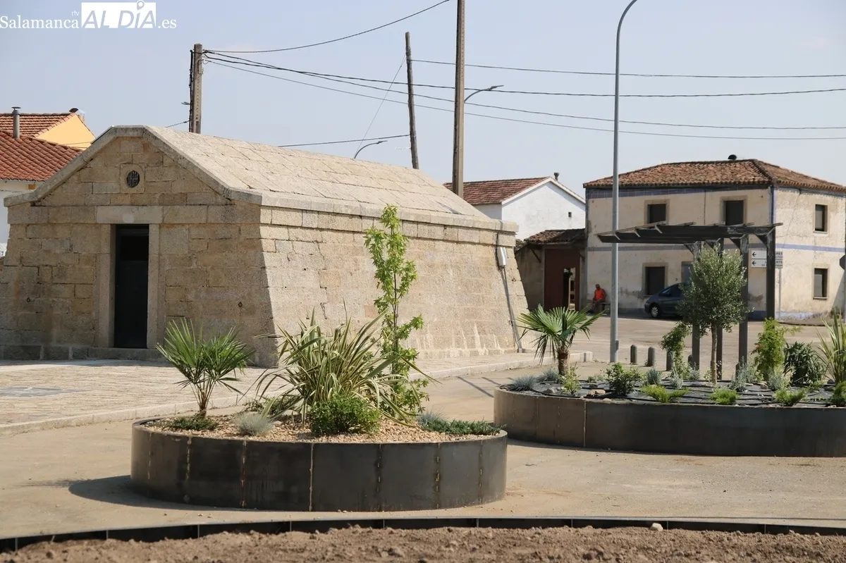Estado en el que está quedando la zona del antiguo depósito de agua tras las obras / CORRAL