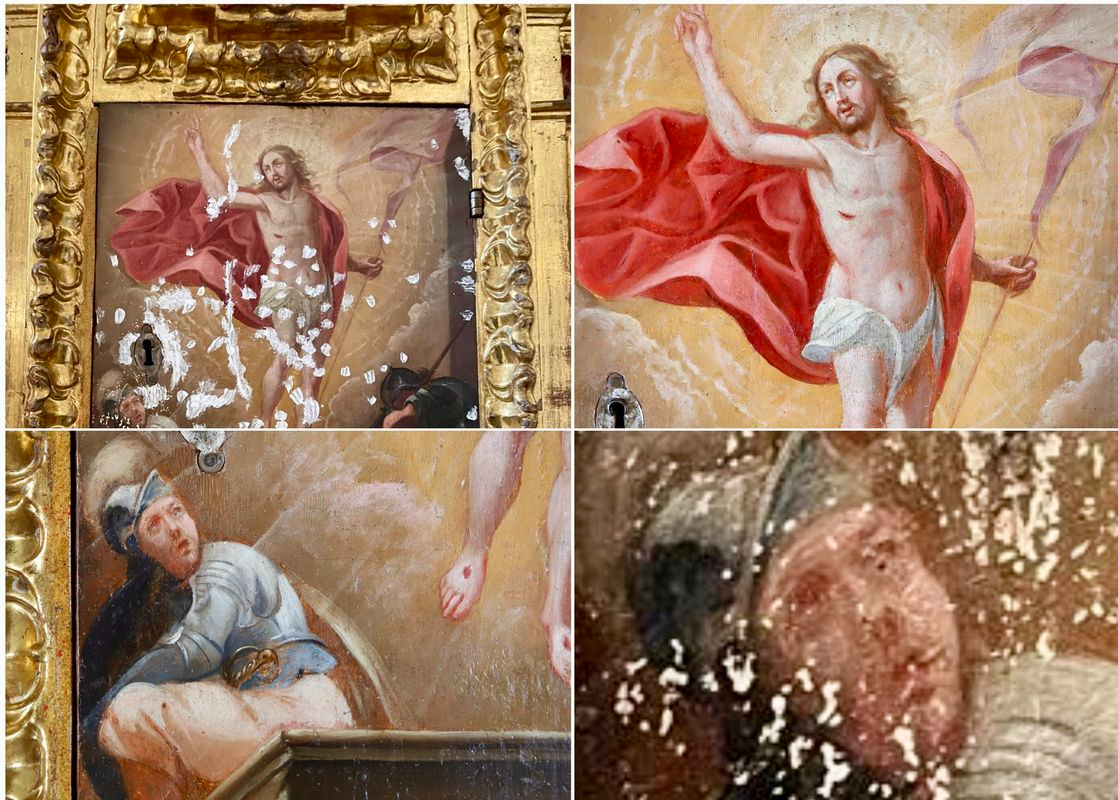 Restauran la puerta del sagrario de la Basílica de Alba