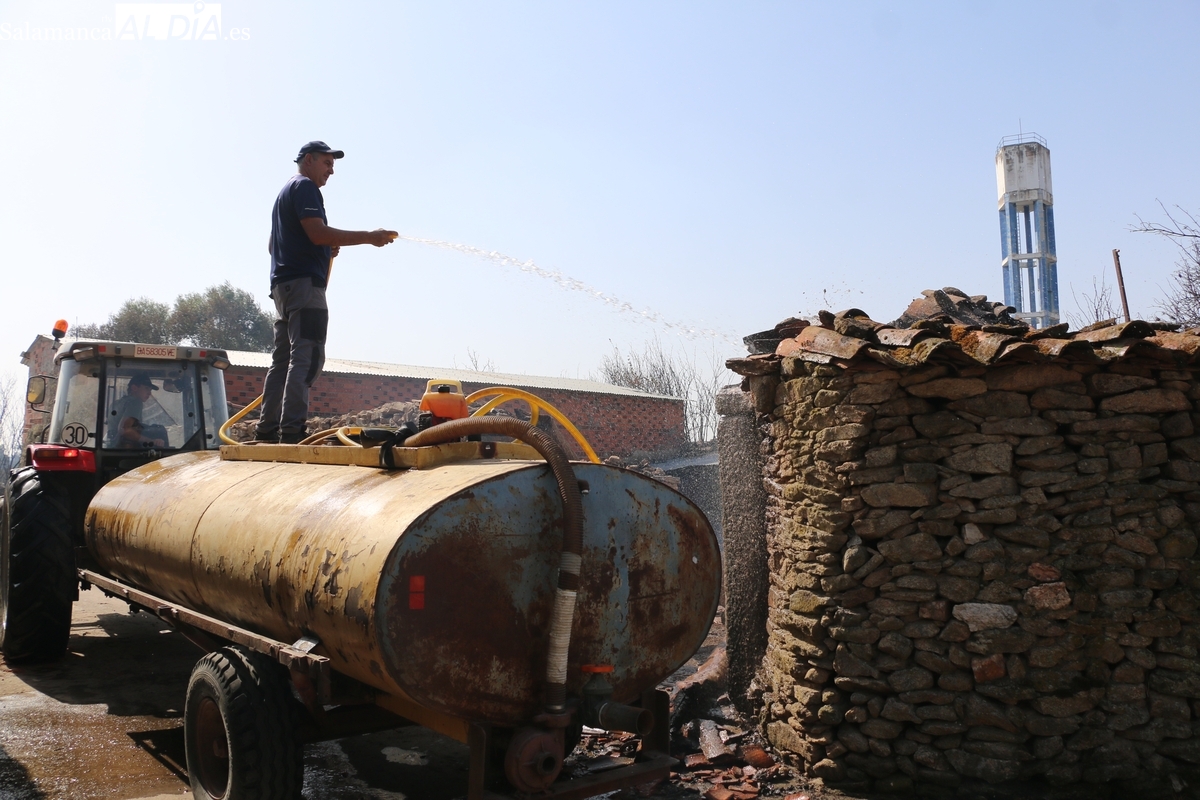 Incendio en Vitigudino: también afecta al abastecimiento de aguain agua a 130 pueblos