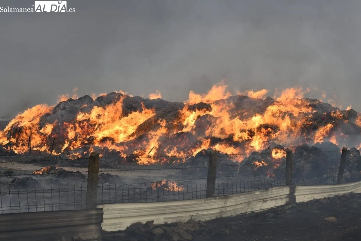 Incendio en Martín de Yeltes. Foto de Adrián M. Pastor