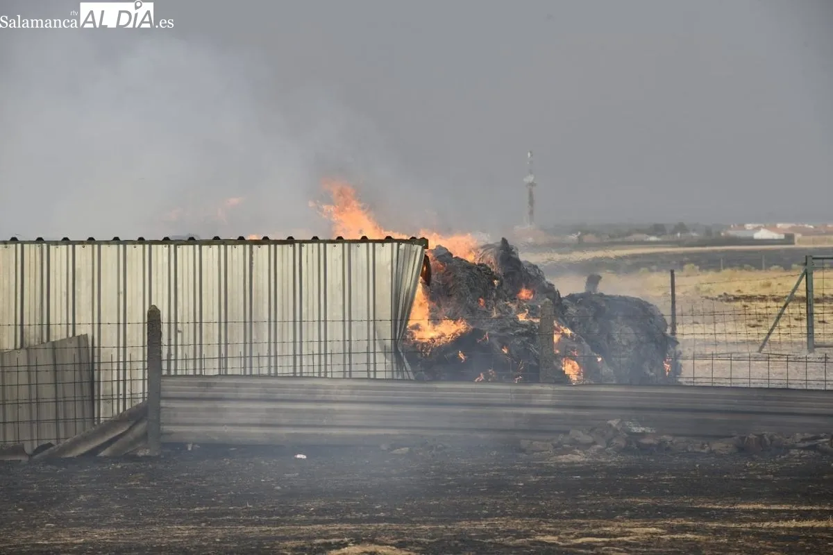 Incendio en Martín de Yeltes. Foto de Adrián M. Pastor