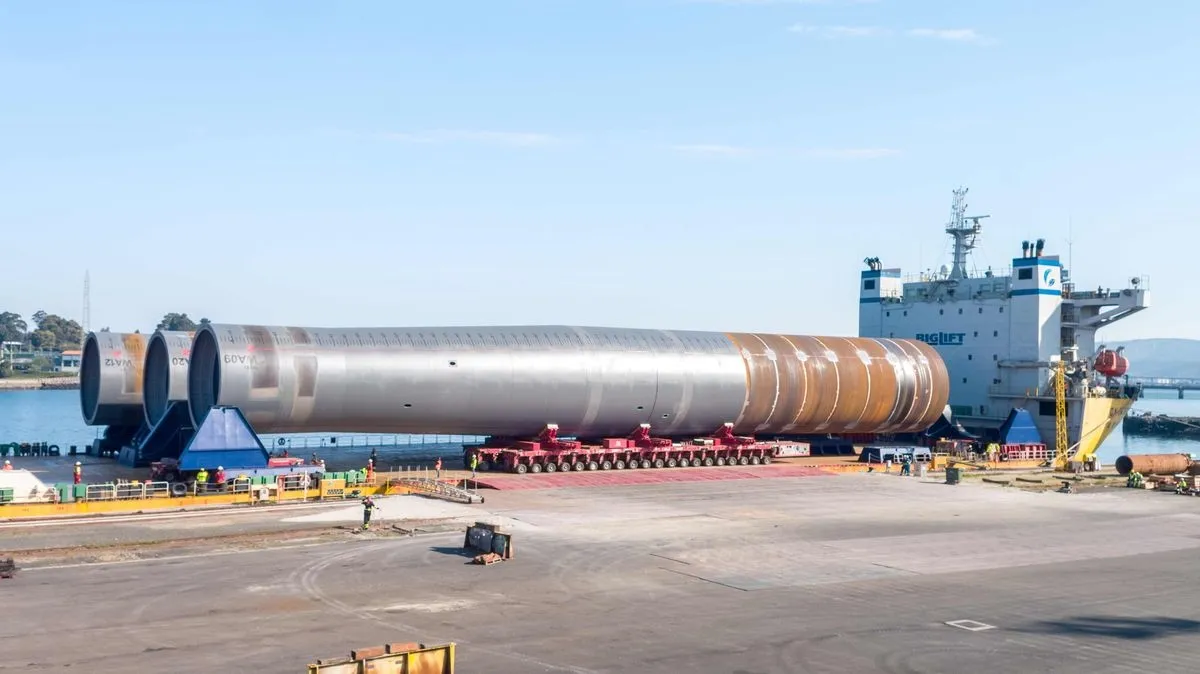 Foto 2 - Iberdrola recibe los &uacute;ltimos monopilotes fabricados por Navantia - Windar para su parque e&oacute;lico marino Windanker&nbsp;