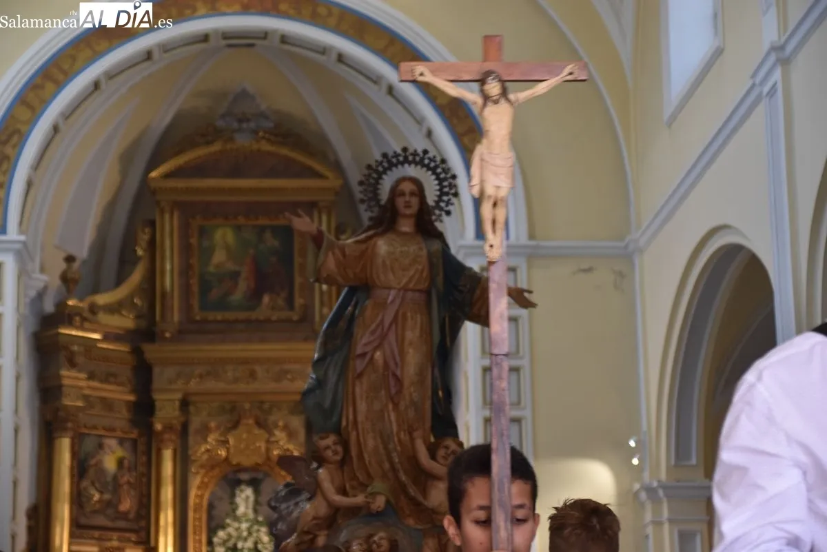 Procesión en honor a Nuestra Señora de La Asunción en Guijuelo. Fotos: Miguel González