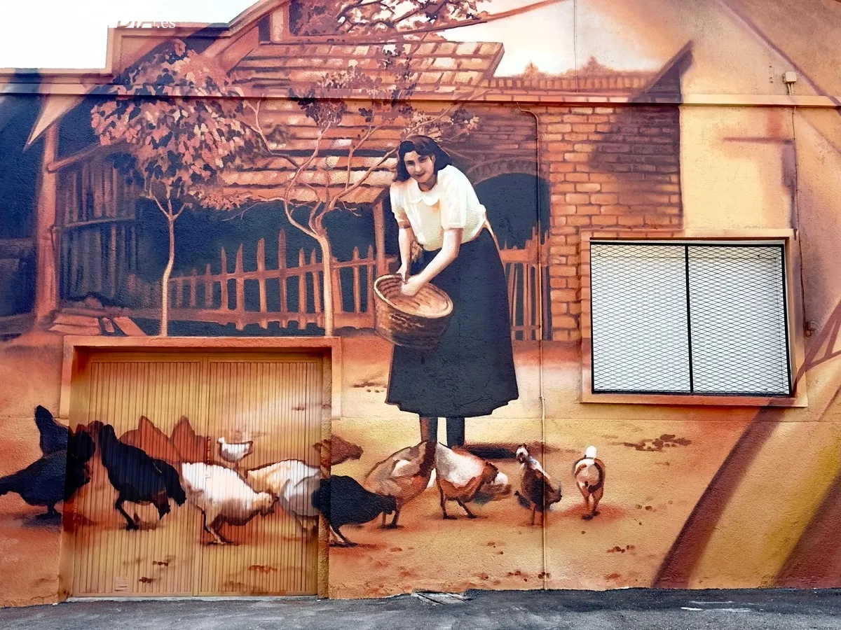 Cipérez adorna su plaza y puede presumir de tener, si no la que más, una de 'las gallinas más grandes de Europa' 