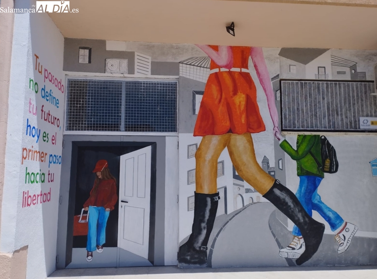 Lumbrales estrena un mural contra la violencia de género