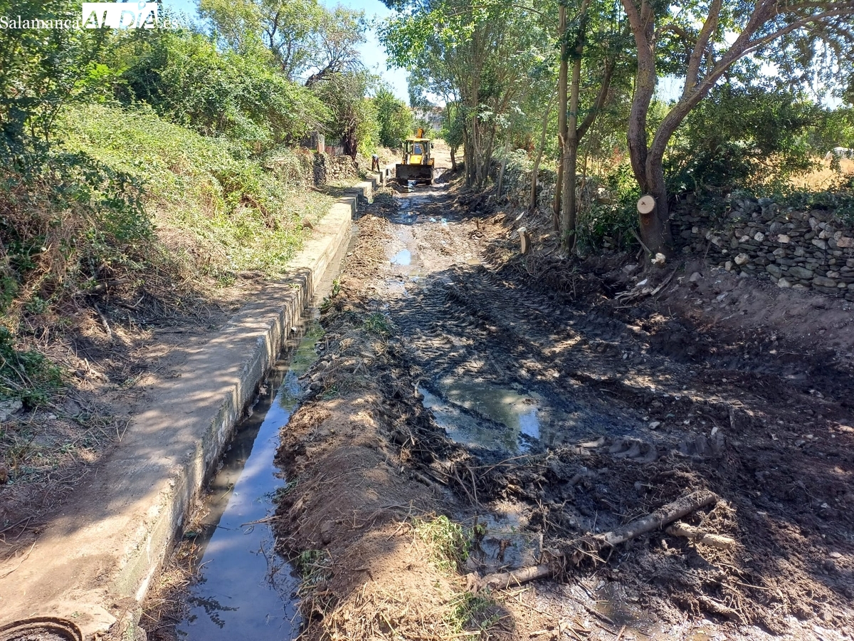 Hinojosa de Duero ataja un vertido de aguas fecales y limpia la ribera