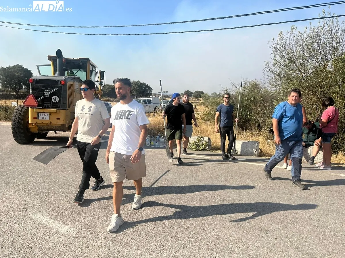 Las llamas han quedado a unos metros de la fábrica de obleas Pan de Ángel, y de las viviendas de la zona del puente 