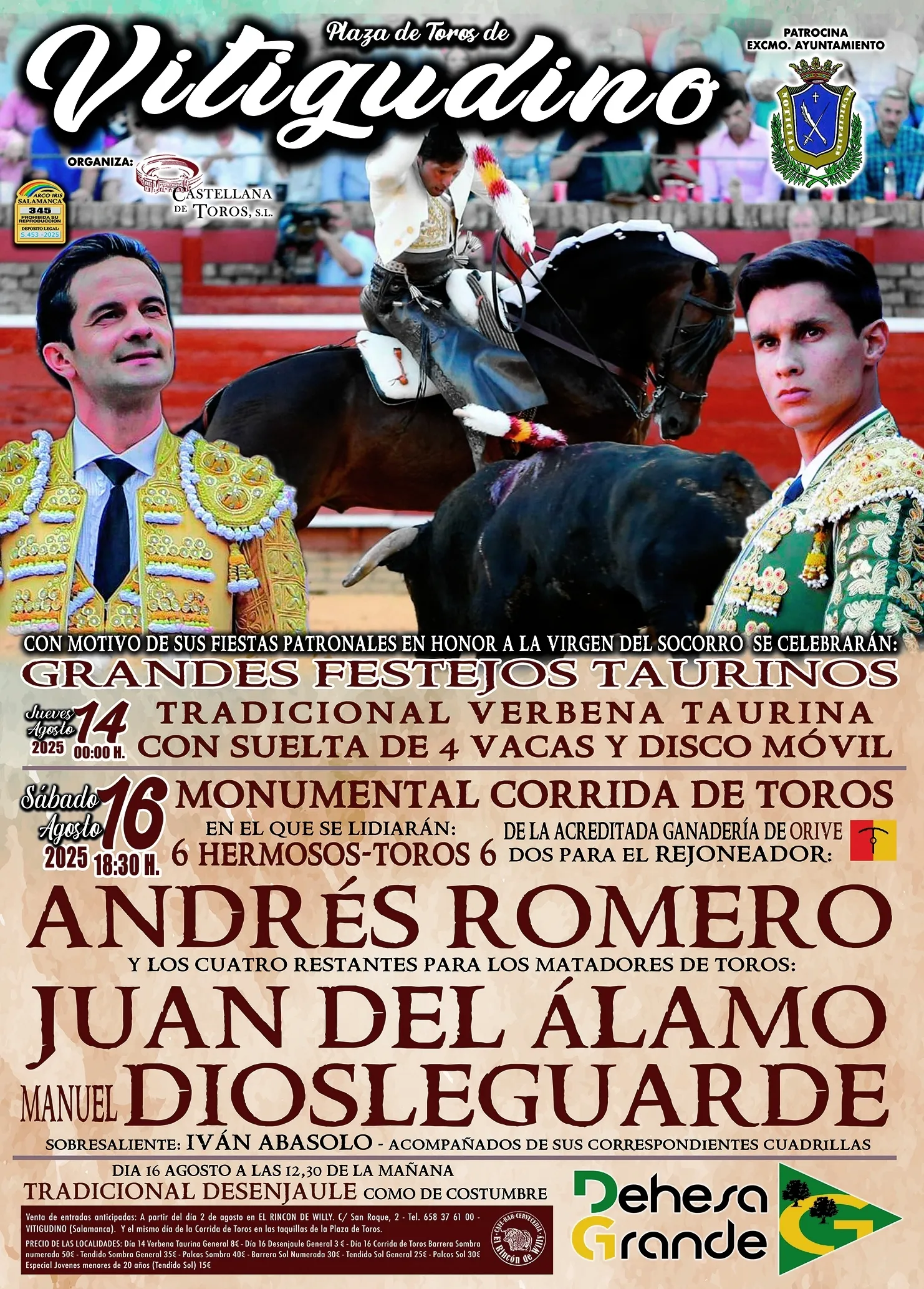 Cartel del 16 de agosto en Vitigudino 