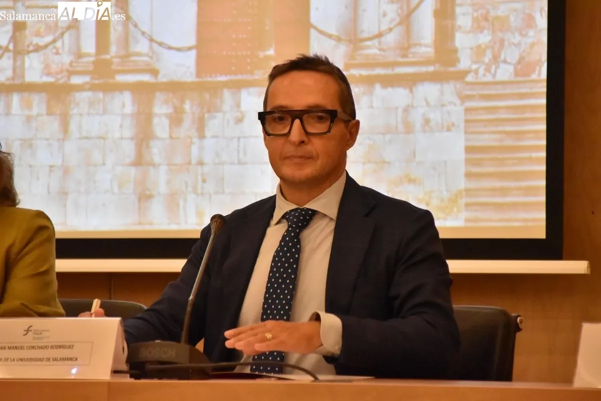 El rector de la USAL, Juan Manuel Corchado, en la Junta de delegados de la Fiscalía Especial Antidroga. Foto de Vanesa Martins