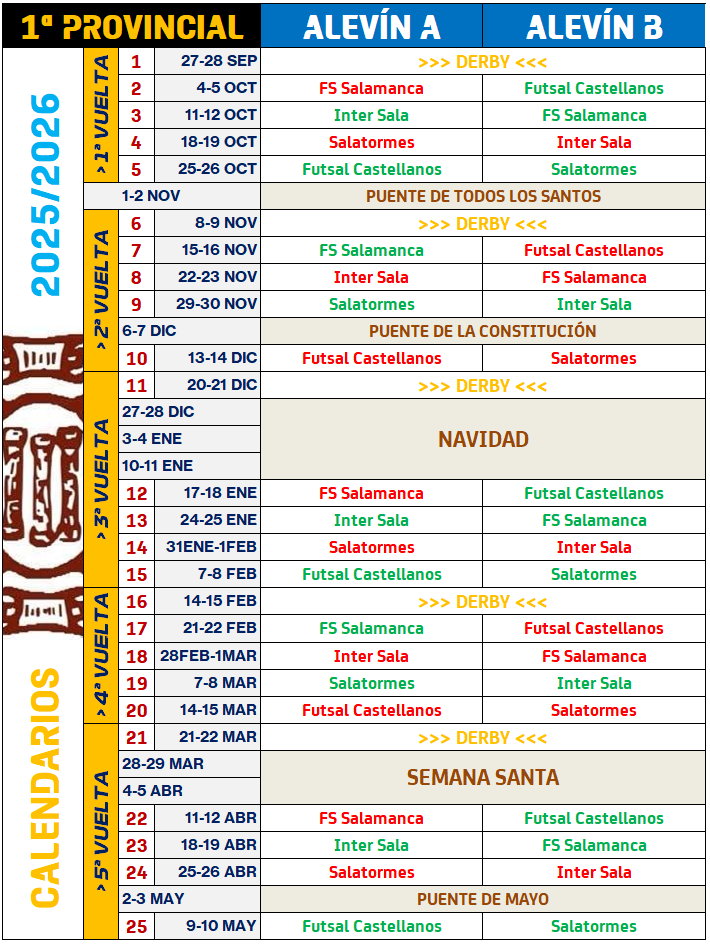 Los 2 alevines del III Columnas arrancarán la liga 25/26 jugando entre ellos