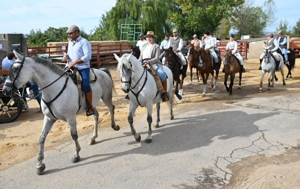 Foto 2 - Unas 120 personas participan a pie y a caballo en el paseo solidario de las fiestas de Pedrotoro