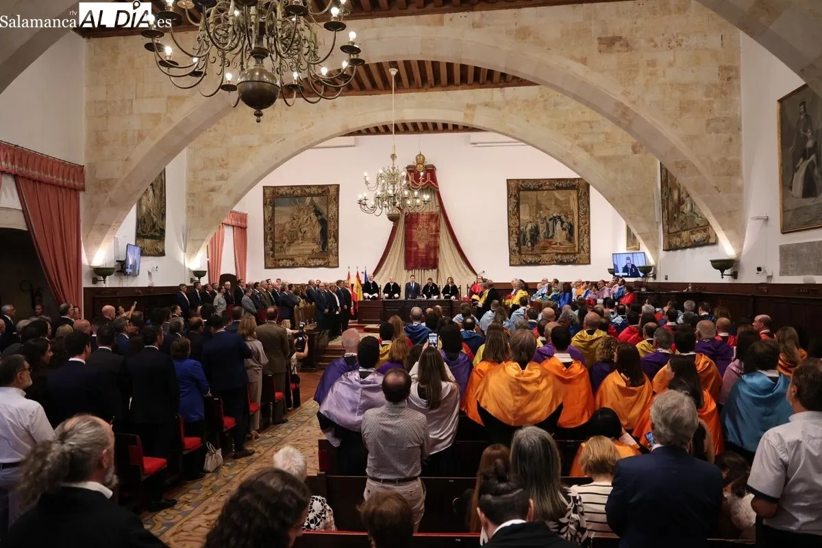 Acto de apertura del curso en el Paraninfo de la Universidad de Salamanca. Foto de David Sañudo