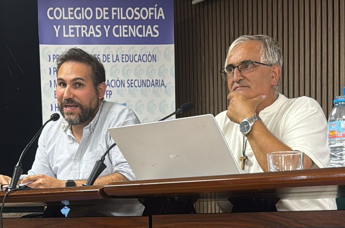 Juan Carlos Sánchez y Pablo Moreno imparten una conferencia en Madrid en el curso ‘Cine y Religión’