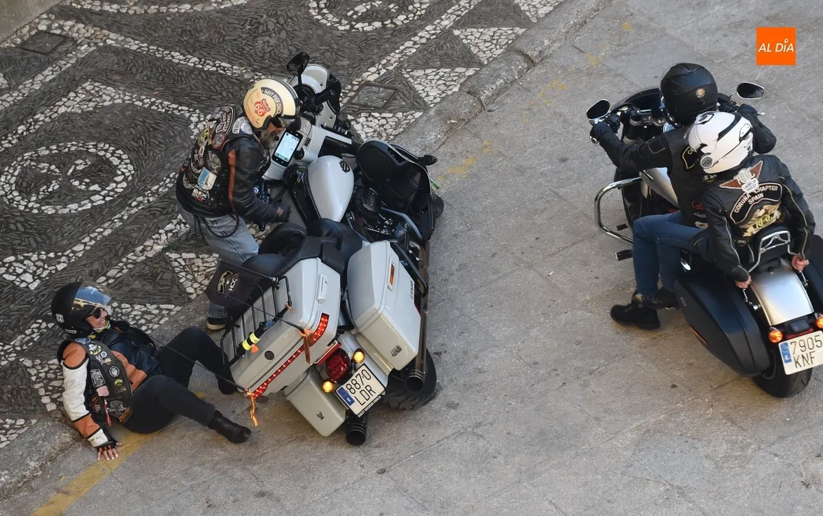 Foto 4 - Integrantes del Coru&ntilde;a Chapter Spain de Harley Davidson se acercan a Ciudad Rodrigo