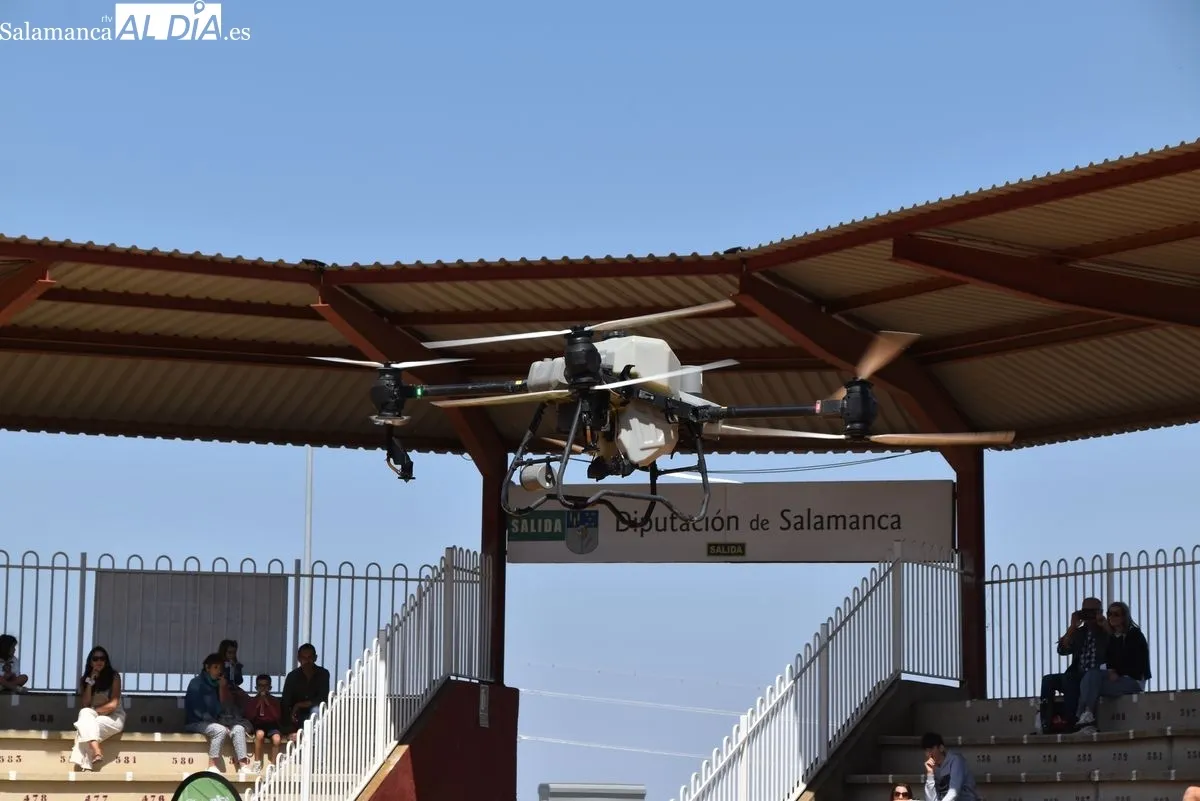 La tecnología de los drones agrícolas despega en la jornada inaugural de Salamaq. Fotos de Miguel González