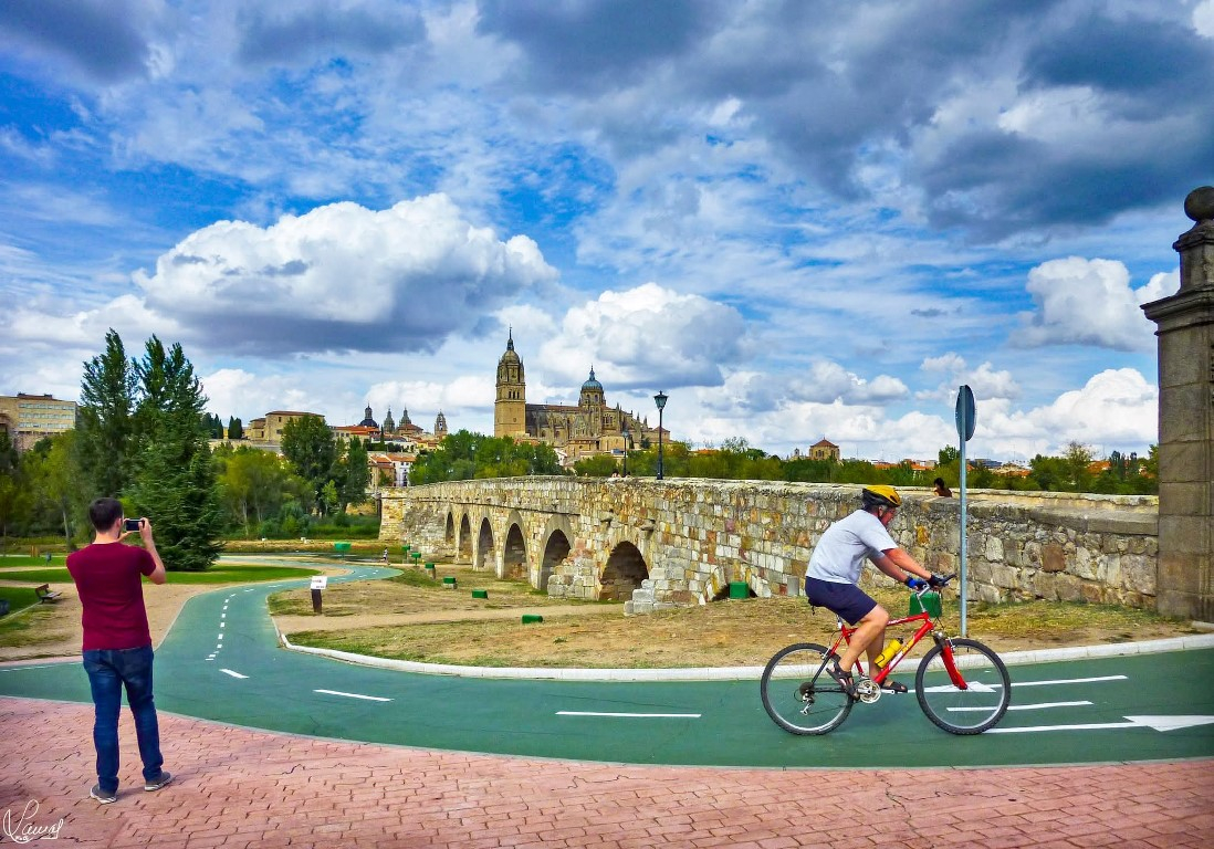 Puente Romano y Catedral de Salamanca