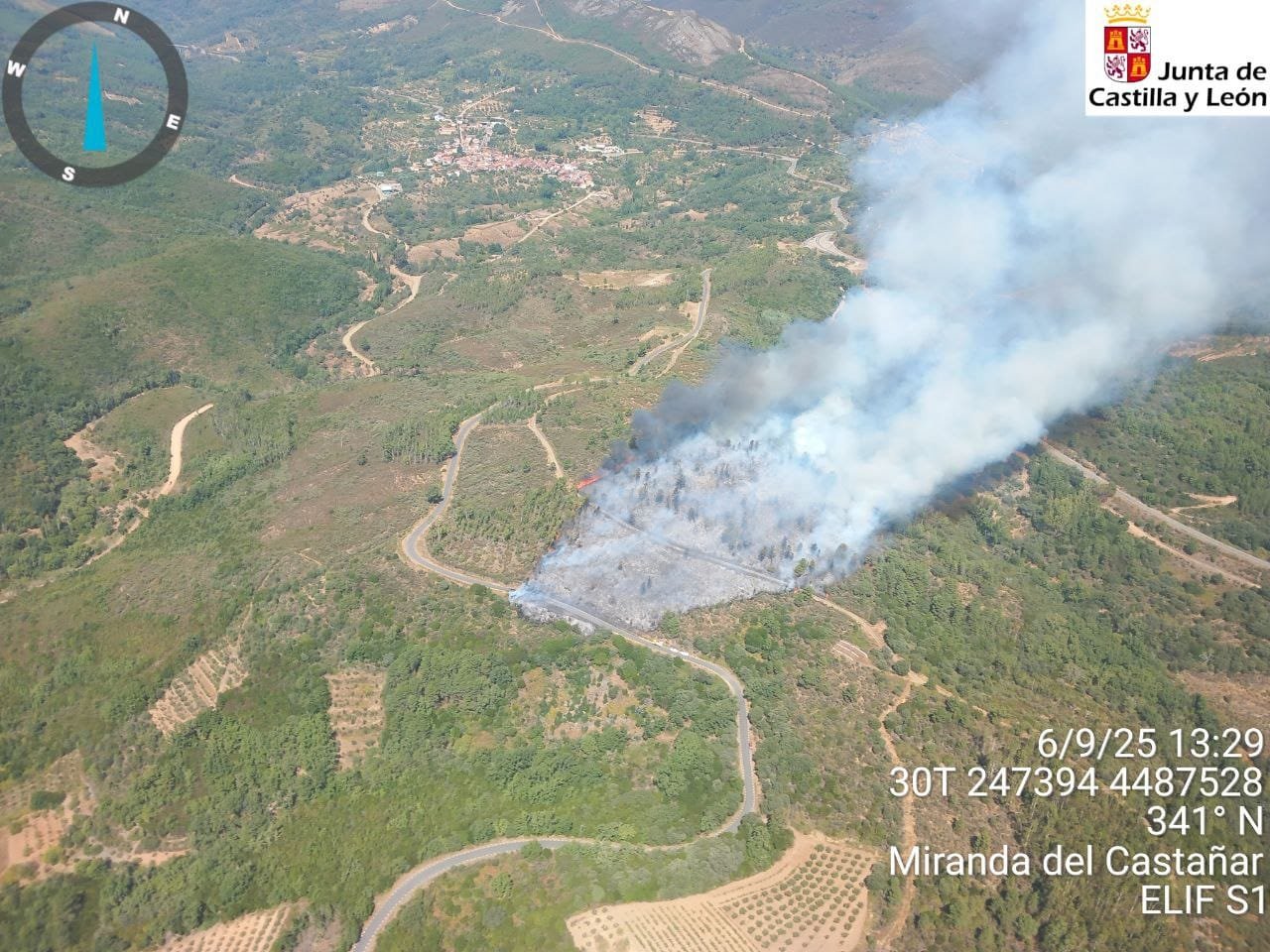 Extinguido el incendio entre Garcibuey y Miranda del Castañar