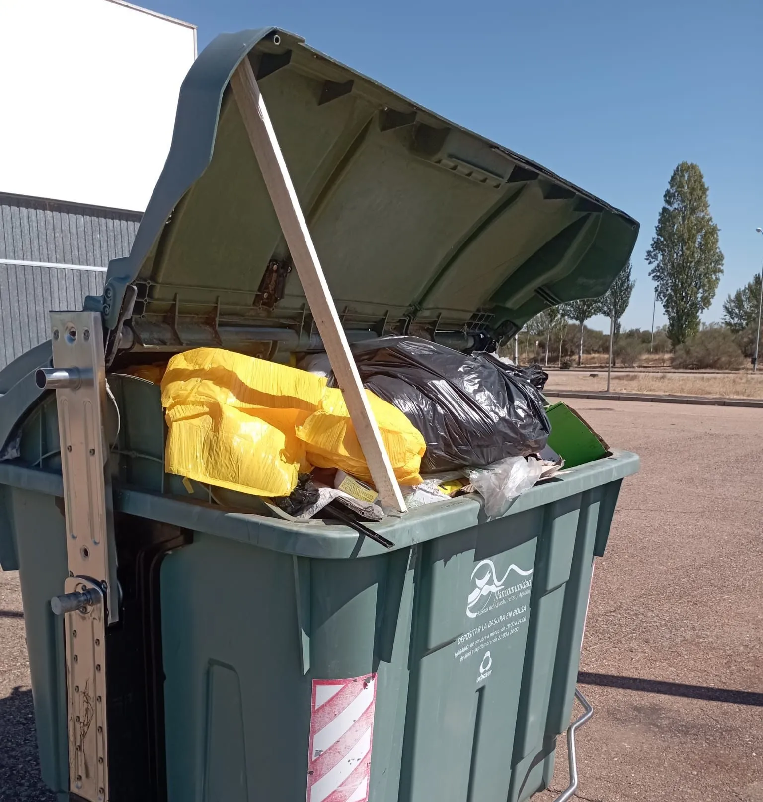 Foto 2 - Urbaser lleva 10 d&iacute;as sin recoger la basura de los contenedores del Pol&iacute;gono de Sancti-Sp&iacute;ritus