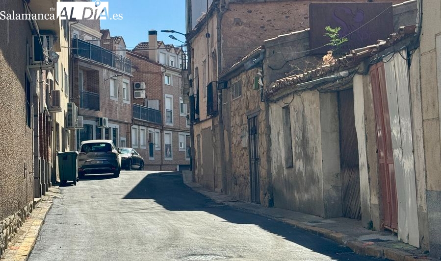Renovación de la calle del Aire en Alba de Tormes finaliza