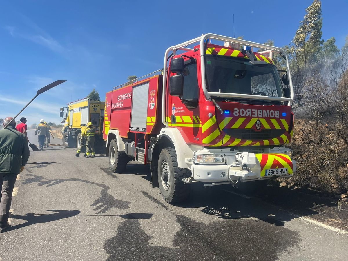 Incendio entre Garcibuey y Miranda del Castañar