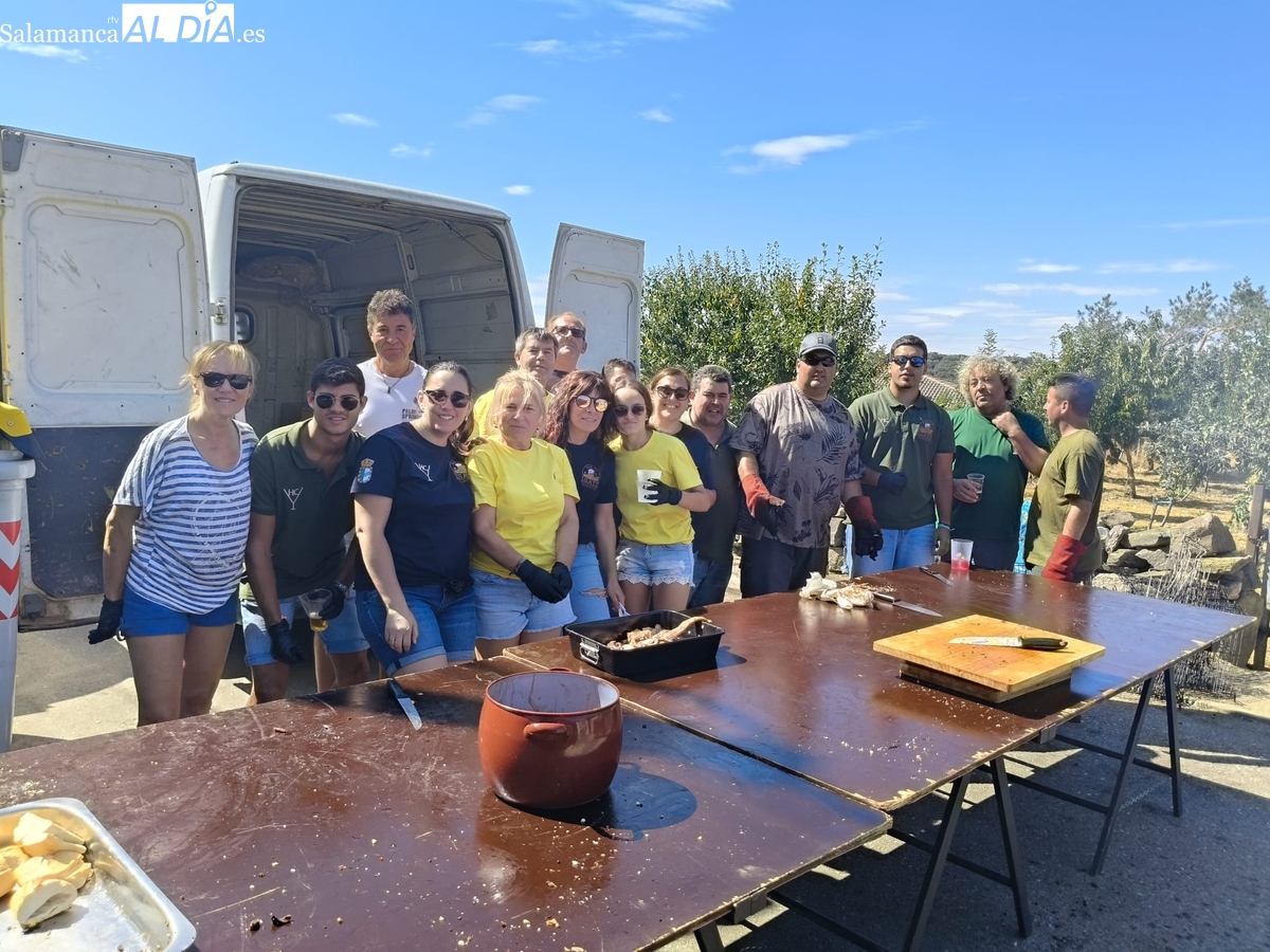 Rica parrillada en Villares de Yeltes para despedir las fiestas