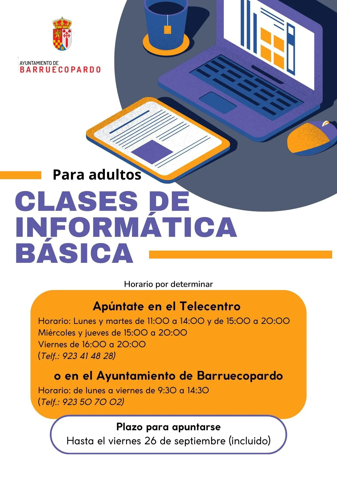 Foto 3 - Deporte, inform&aacute;tica y arte: Barruecopardo abre la inscripci&oacute;n a sus talleres para dinamizar el municipio