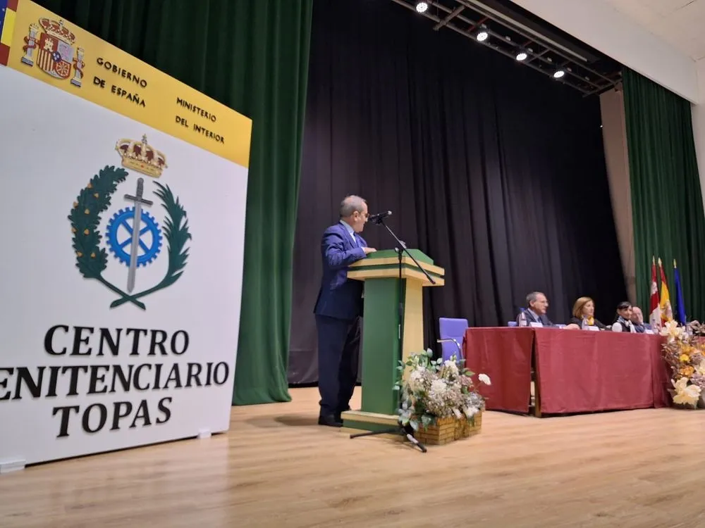 Acto en el centro penitenciario de Topas con motivo de la festividad de Nuestra Señora de la Merced, patrona de Instituciones Penitenciarias