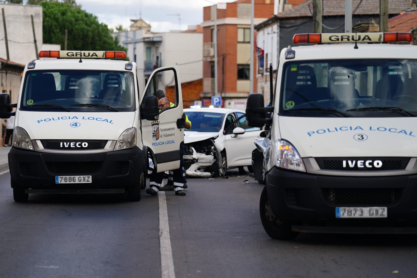 Accidente en Salamanca: colisión frontal en Juan Pablo II