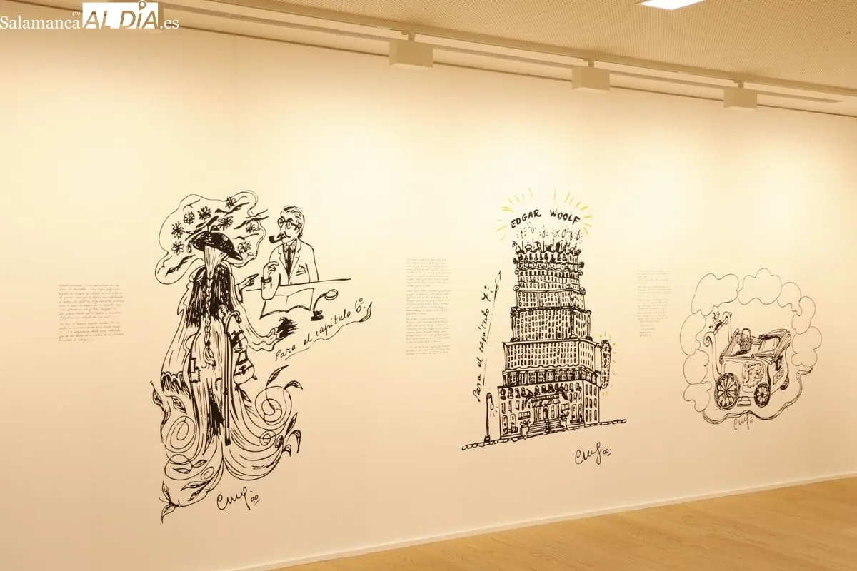 La Universidad de Salamanca rinde homenaje a la escritora Carmen Martín Gaite con la exposición 'Caperucita en Manhattan y otros cuentos', en el Centro Internacional del Español. Foto de David Sañudo