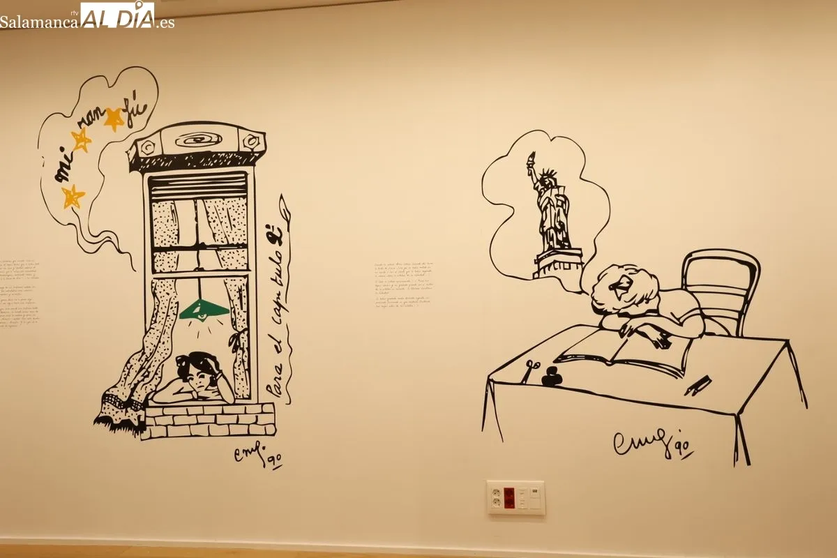 La Universidad de Salamanca rinde homenaje a la escritora Carmen Martín Gaite con la exposición 'Caperucita en Manhattan y otros cuentos', en el Centro Internacional del Español. Foto de David Sañudo