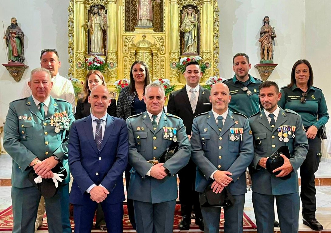 La Fuente de San Esteban festeja a la patrona de la Guardia Civil