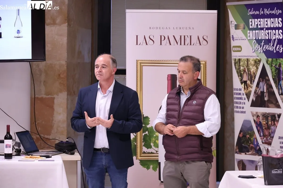 Cata de vinos de la Sierra de Francia en la Cámara de Comercio de Salamanca. Foto: David Sañudo