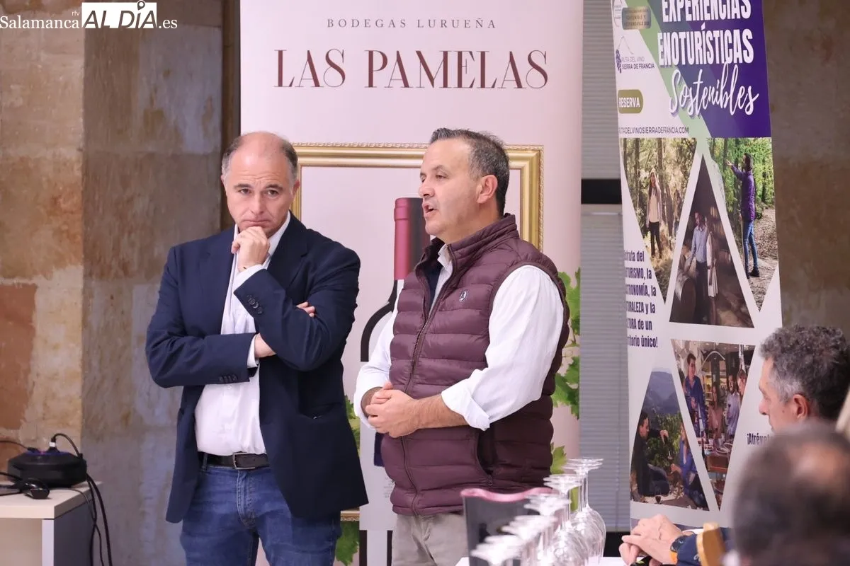 Cata de vinos de la Sierra de Francia en la Cámara de Comercio de Salamanca. Foto: David Sañudo