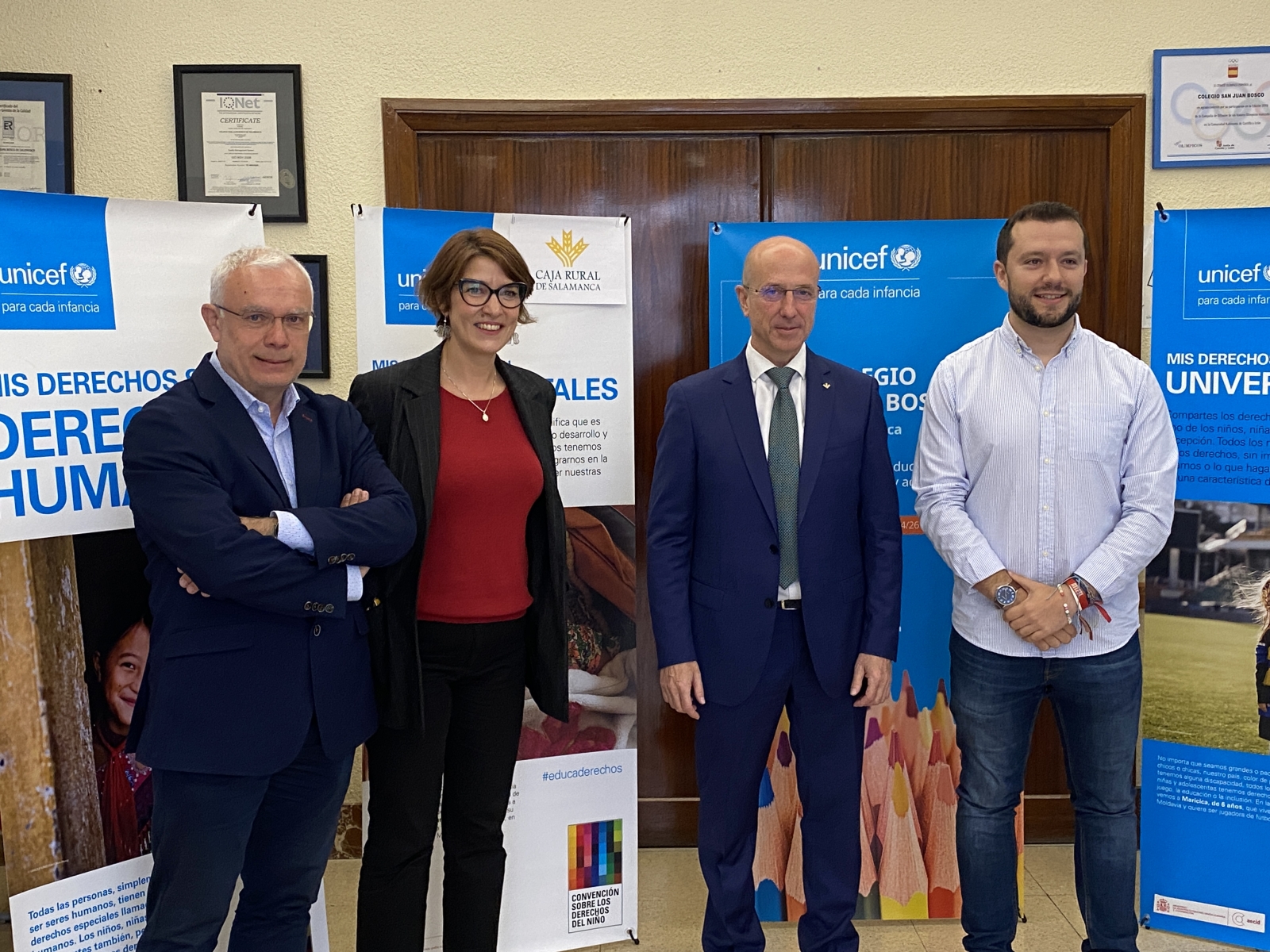UNICEF y Caja Rural visitan el Colegio San Juan Bosco de Salamanca