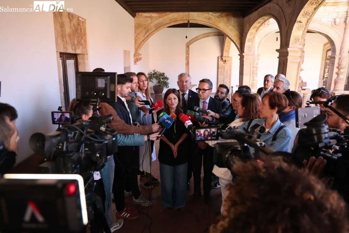 La ministra de Juventud e Infancia, Sira Rego, participó en la inauguración de dos Másteres en la Universidad de Salamanca. Foto de David Sañudo