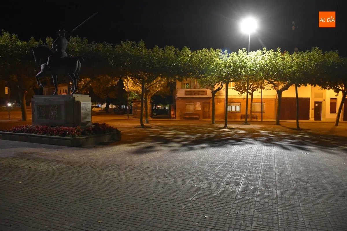 Foto 3 - Situada una nueva luminaria para sacar de las &lsquo;tinieblas&rsquo; la zona del Monumento al Garrochista