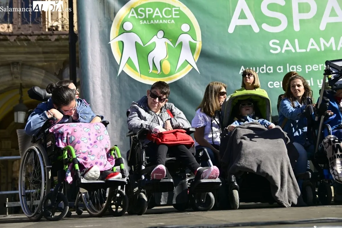 Día Mundial de la Parálisis Cerebral en la Plaza Mayor. Foto SALAMANCArtv AL DÍA